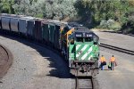 Tied down grain train